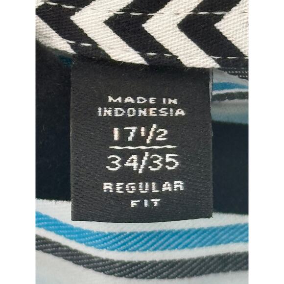 Sean John Striped Long Sleeve Shirt Size 17 1/2 Sleeve 34-35 Regular Fit NWT - Picture 4 of 7